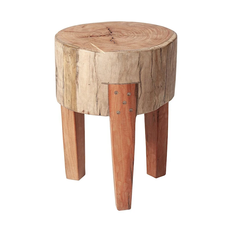 Asco Rustic Solid Reclaimed Wood Stool