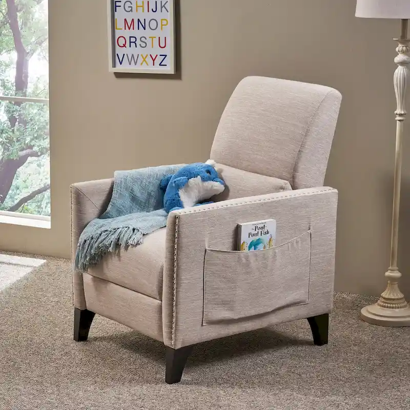 Alscot Contemporary Fabric Push Back Recliner by Christopher Knight Home