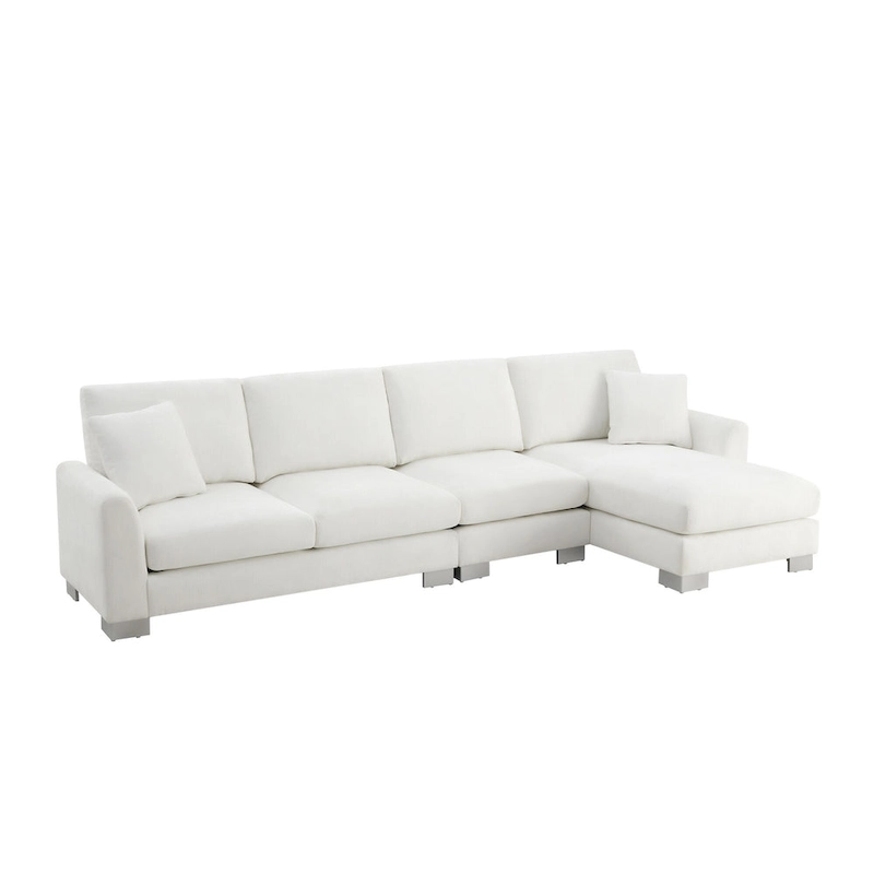 Rosita Modern L-shaped Sectional Sofa with Chaise Lounge by GDFStudio