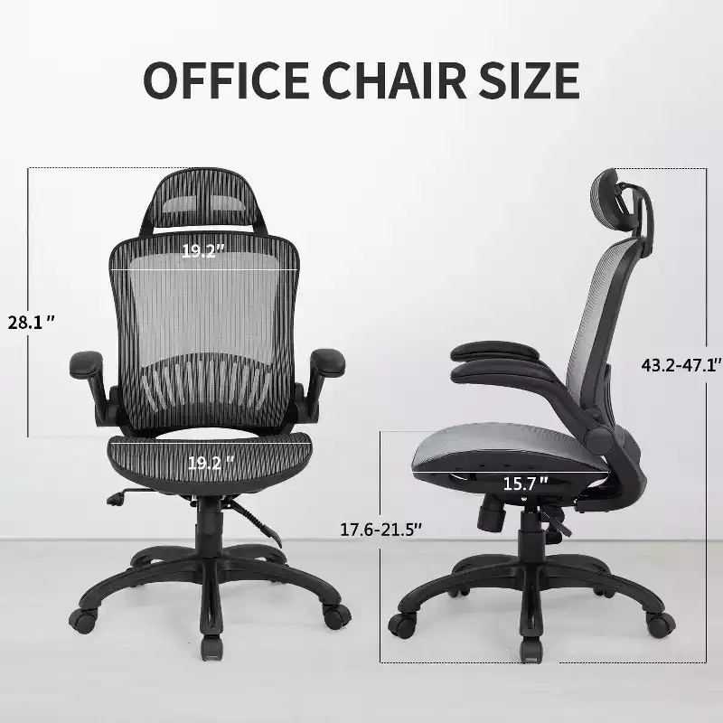 FDW Office Chair High Back Swivel Mesh Desk Chair with Adjustable Height