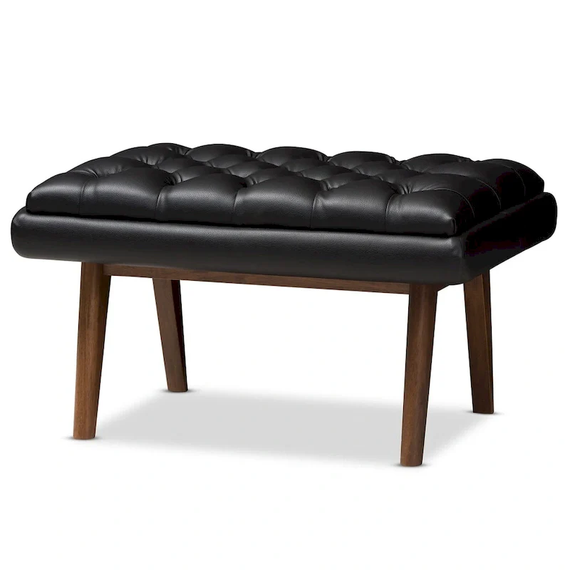 Mid-Century Upholstered Ottoman by Baxton Studio