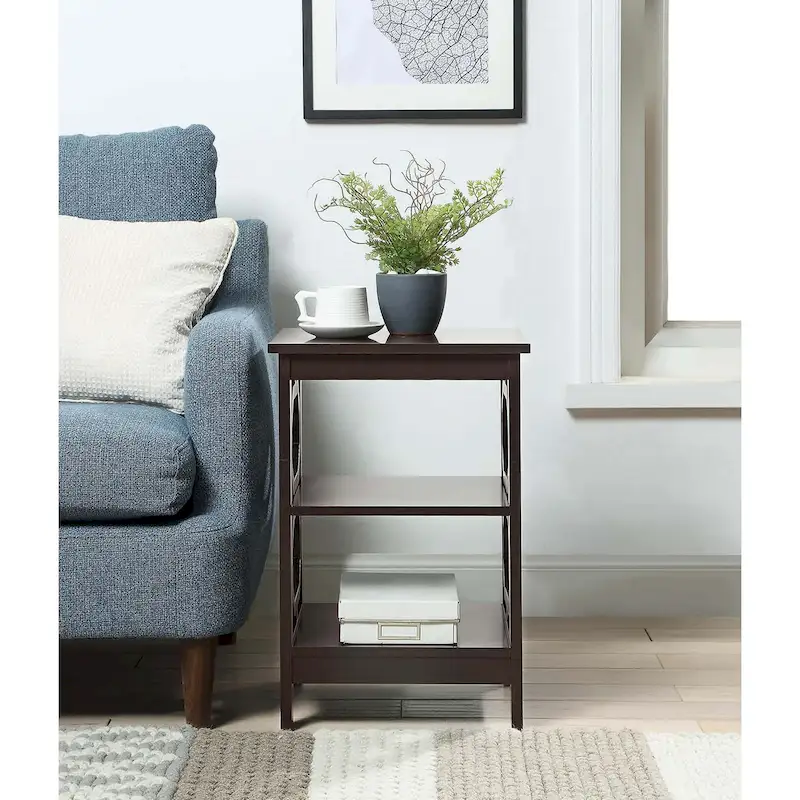 Convenience Concepts Omega End Table with Shelves