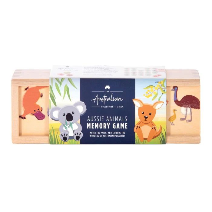 The Australian Collection Aussie Animals Wooden Memory Game
