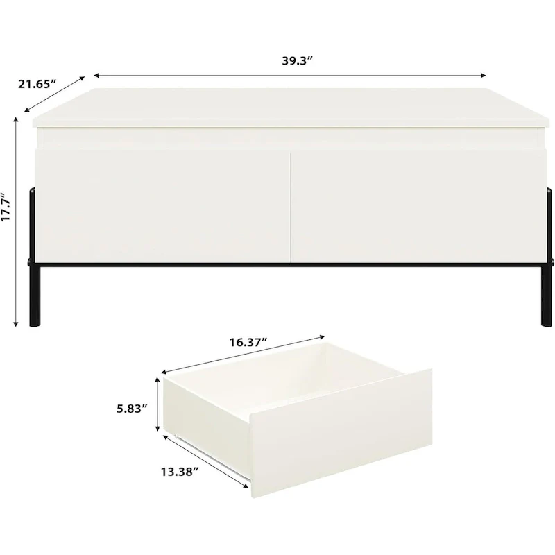 Coffee Table White Center Table Modern Living Room Table