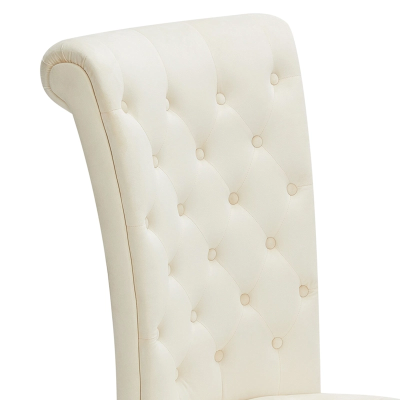 AVAWING Set of 2 Throne Royal Chair Thick Padding and Rubberwood Legs