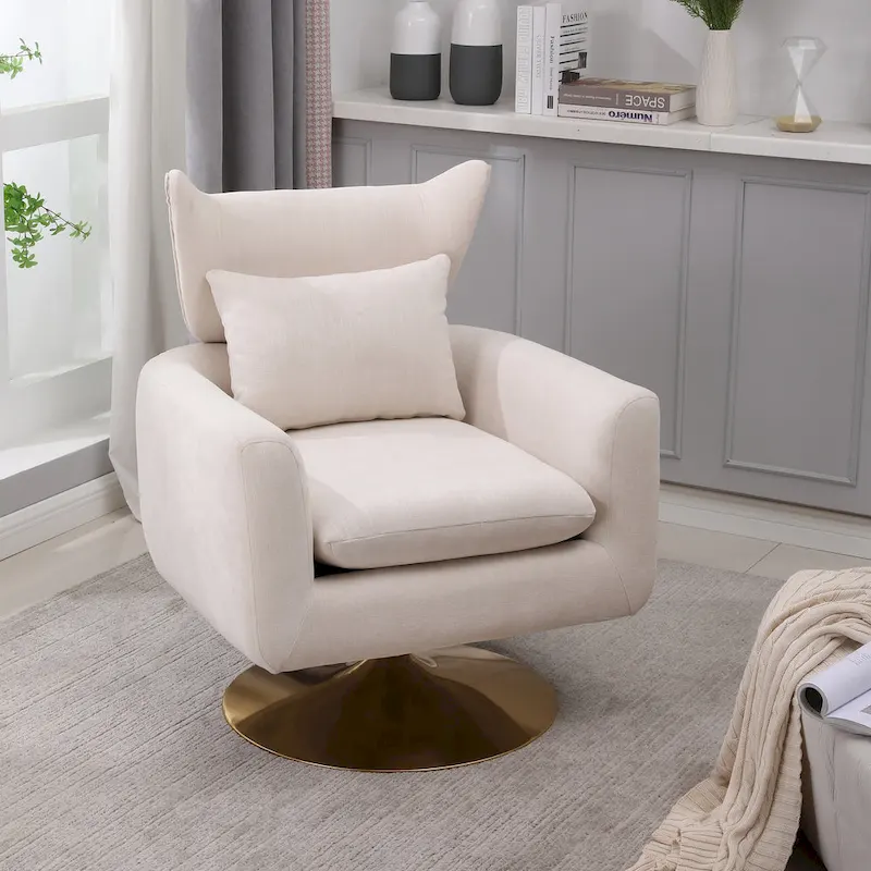 Mid-Century 360-degree Swivel Accent Chair
