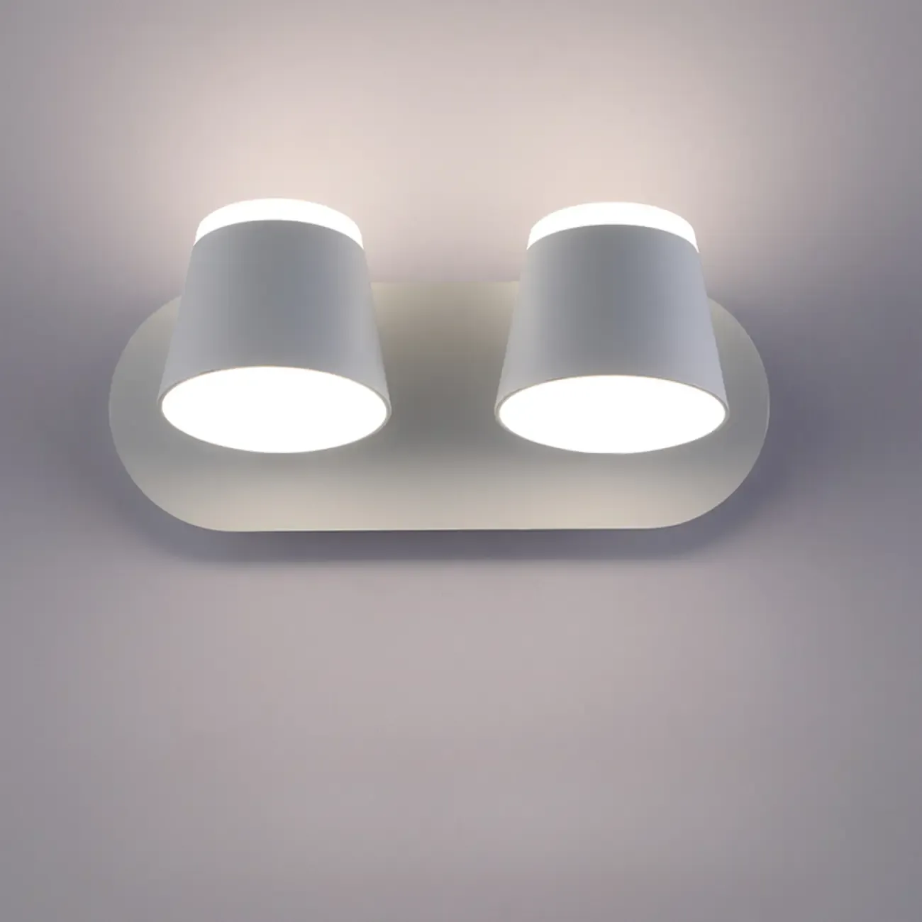 Modern Wall-Mounted Mini White Bathroom Vanity Light Fixture
