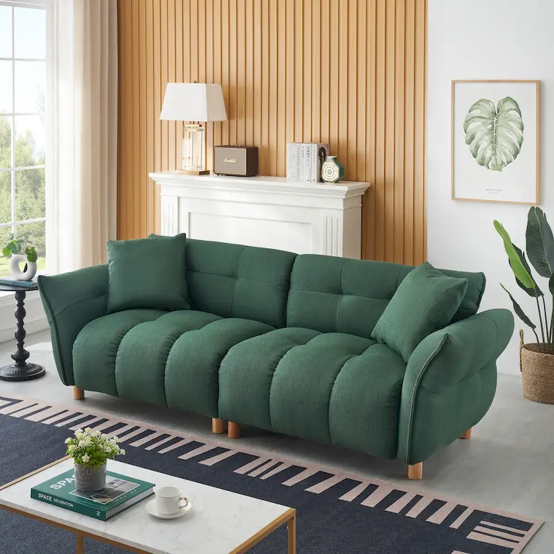 Upholstered 3-seater Sofa with Matching Pillows