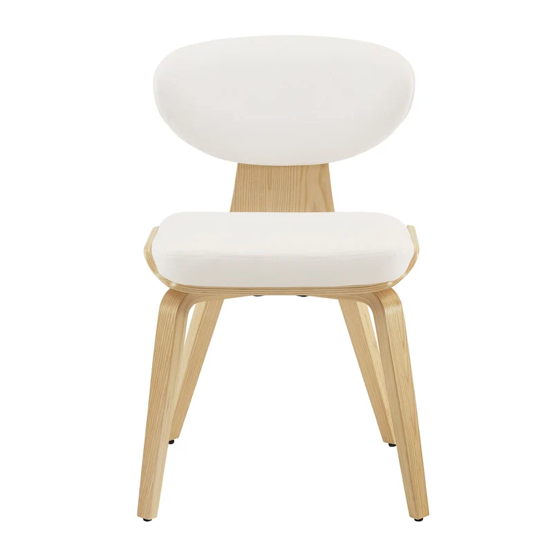 Art Leon Wood and PU Leather Dining Chair (Set of 2).