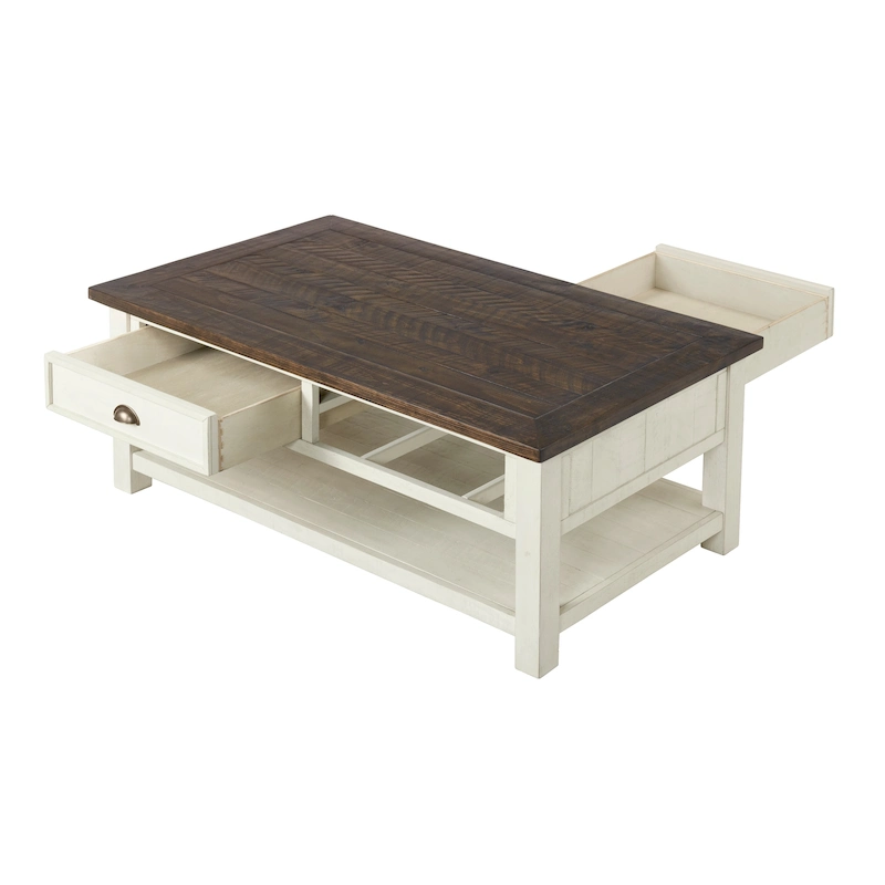 The Gray Barn Downington Solid Wood 2-Drawer Coffee Table