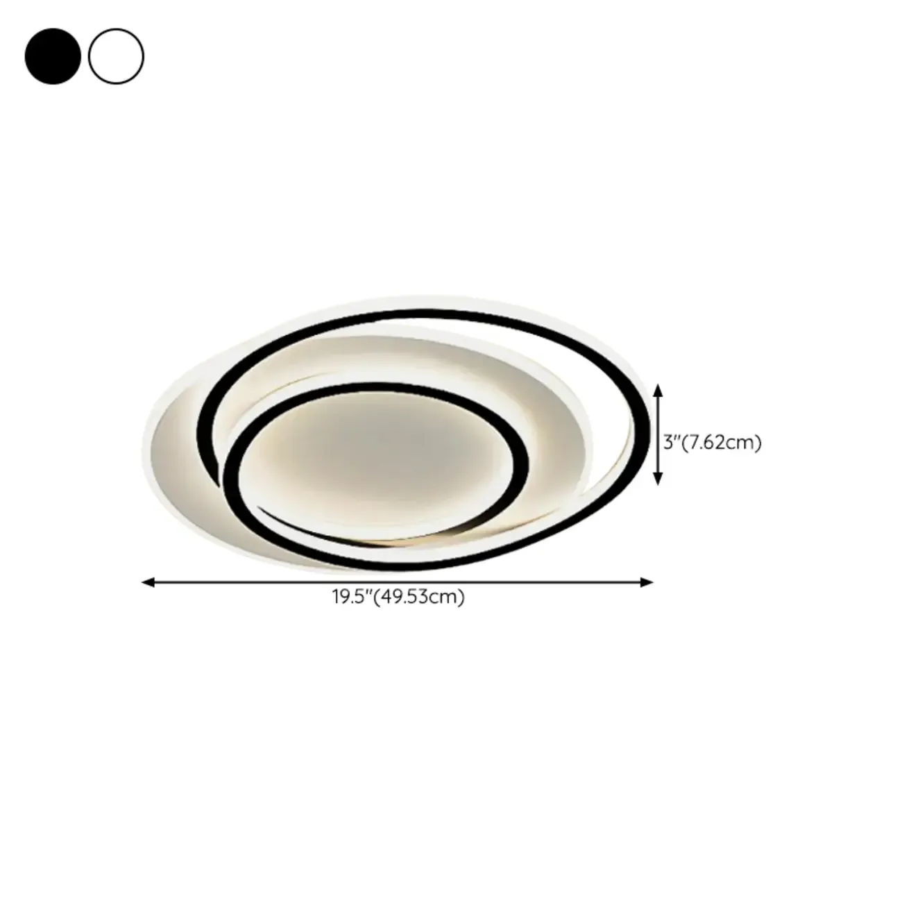 Modern LED Flush Ceiling Light with Third Gear Dimming