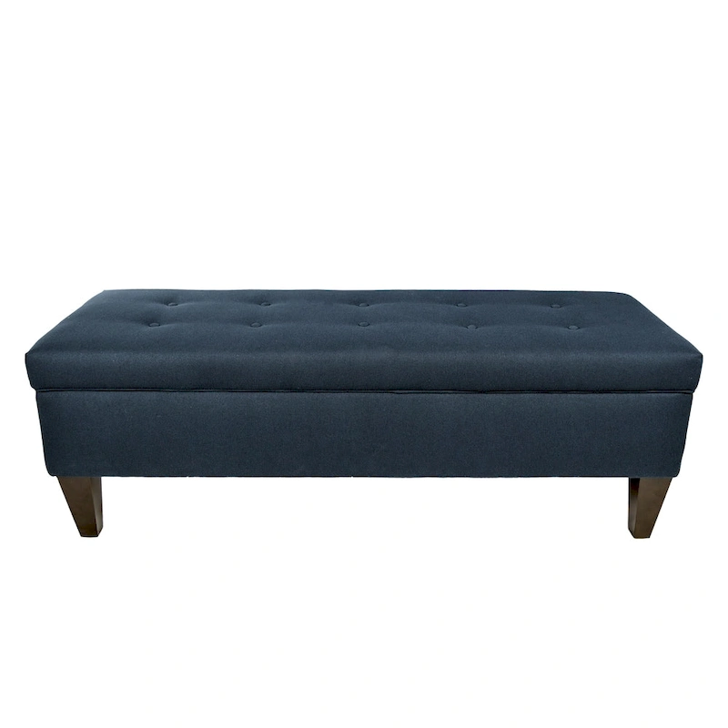 MJL Furniture Brooke 10 Button Tufted Dawson7 Long Storage Bench Ottoman