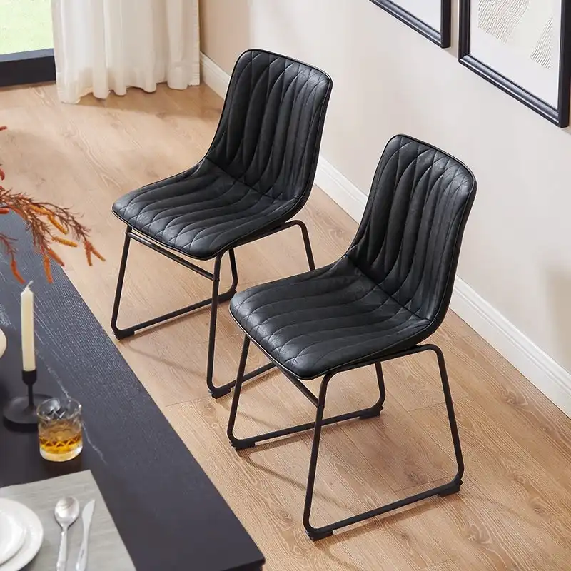 Art Leon Faux Leather Dining Chair (Set of 2)