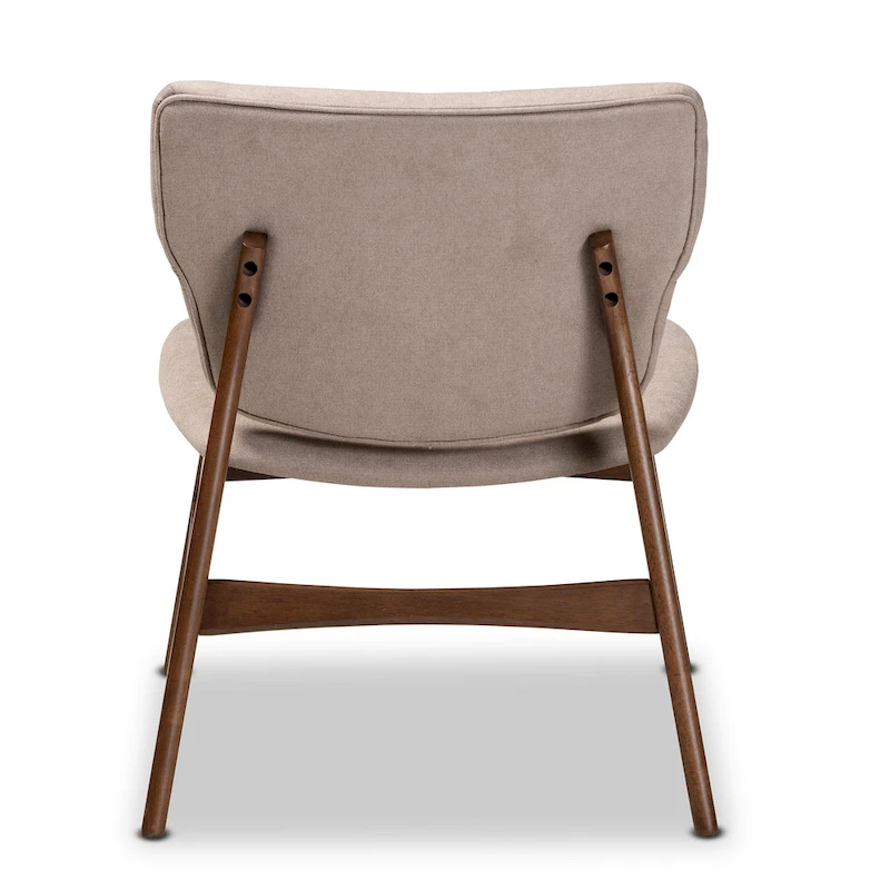 Benito Mid-Century Modern Transitional Fabric and Wood Accent Chair