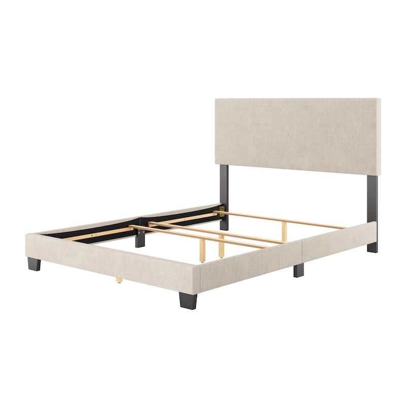 Nova Upholstered Modern Queen Bed, Box Spring Required