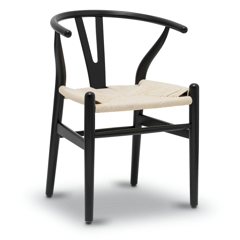 Poly & Bark Weave Chair - Solid Wood with Woven Seat