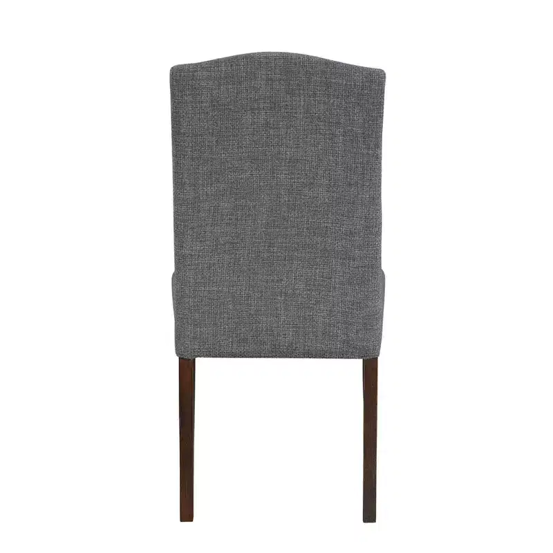 Gray / Taupe Modern Classic Armless Dining Chair, High Back, Set of 2