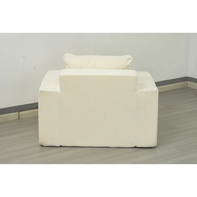 Ameican White Oak Modern 40.2  Accent Chair with Pillow