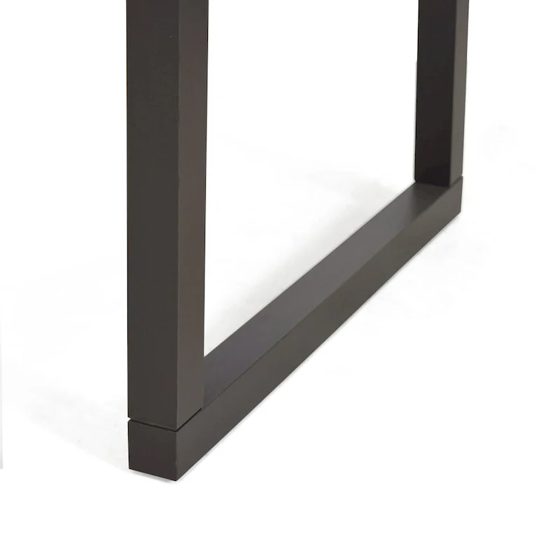 Steve Silver Joliet Live Edge Distressed Cherry and Ebony Console Bar Table