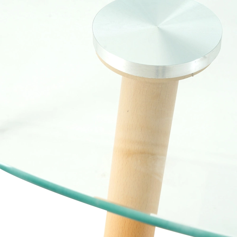 Modern simple glass table, high-quality tempered glass metal material