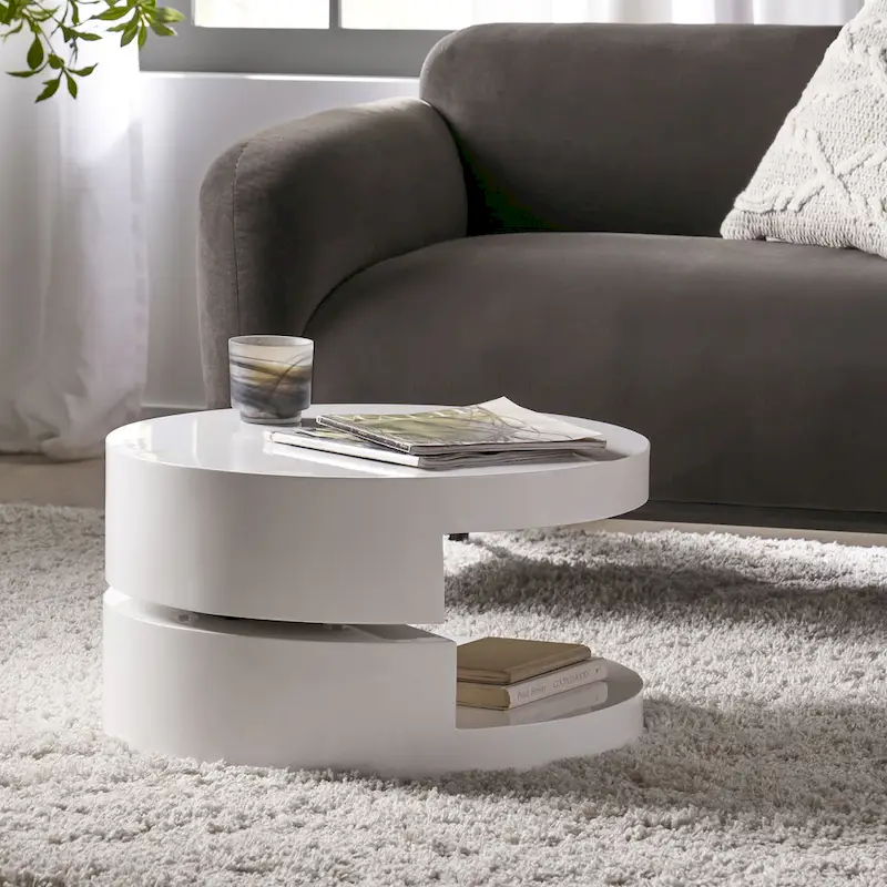 Small Circular Mod Rotatable Coffee Table by Christopher Knight Home