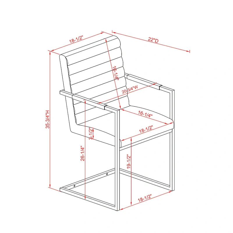 Modern Metal Upholstered Dining Chairs  (Set of 2)