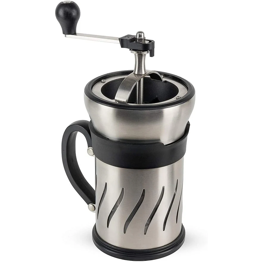Peugeot 35257 Paris Press Coffee Mill/French Press Combination, Stainless Steel - 3 x 3 x 6 inches