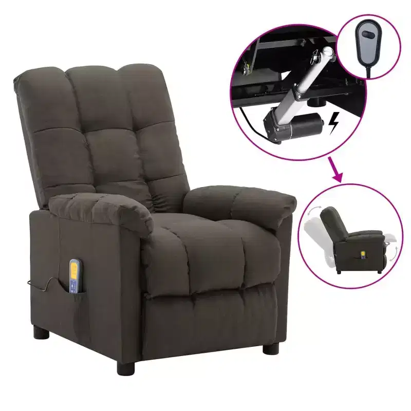 vidaXL Electric Massage Chair Dark grey