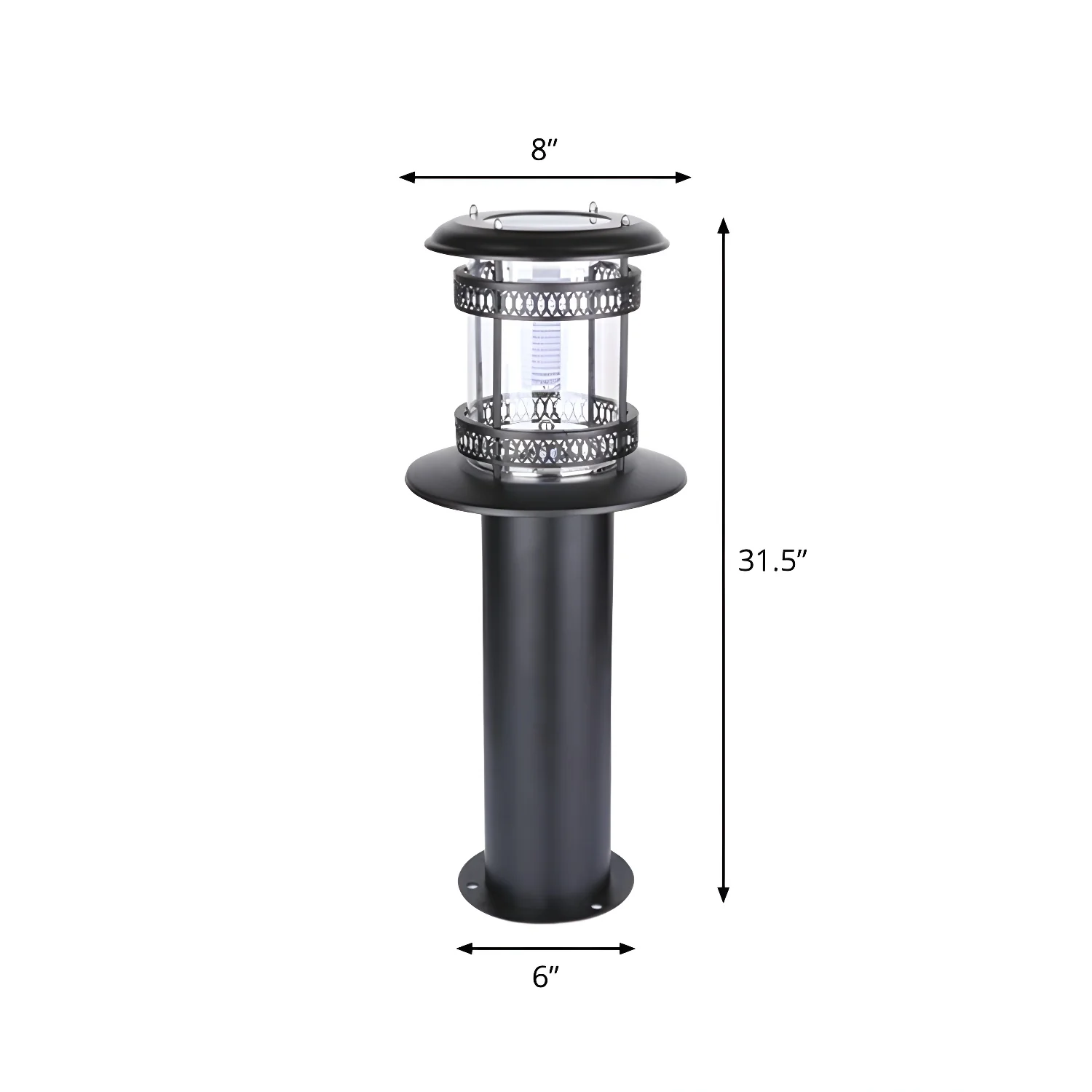 Cylinder Patio Solar Metal Landscape Lighting