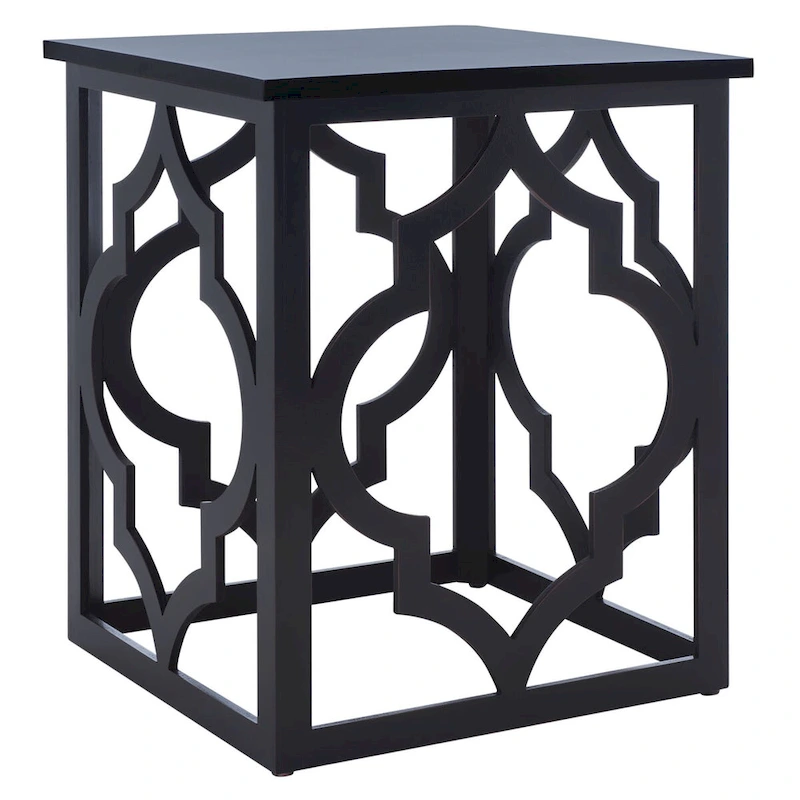 SAFAVIEH Grayce Trellis Silver Leaf End Table. - 19  W x 19  D x 23  H - 19Wx19Dx23H