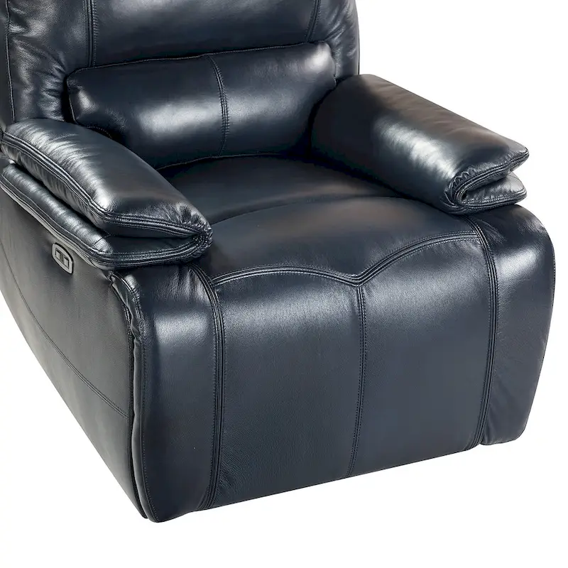 Clara Genuine Leather Power Recliner with Cushion Padded, Set of 2