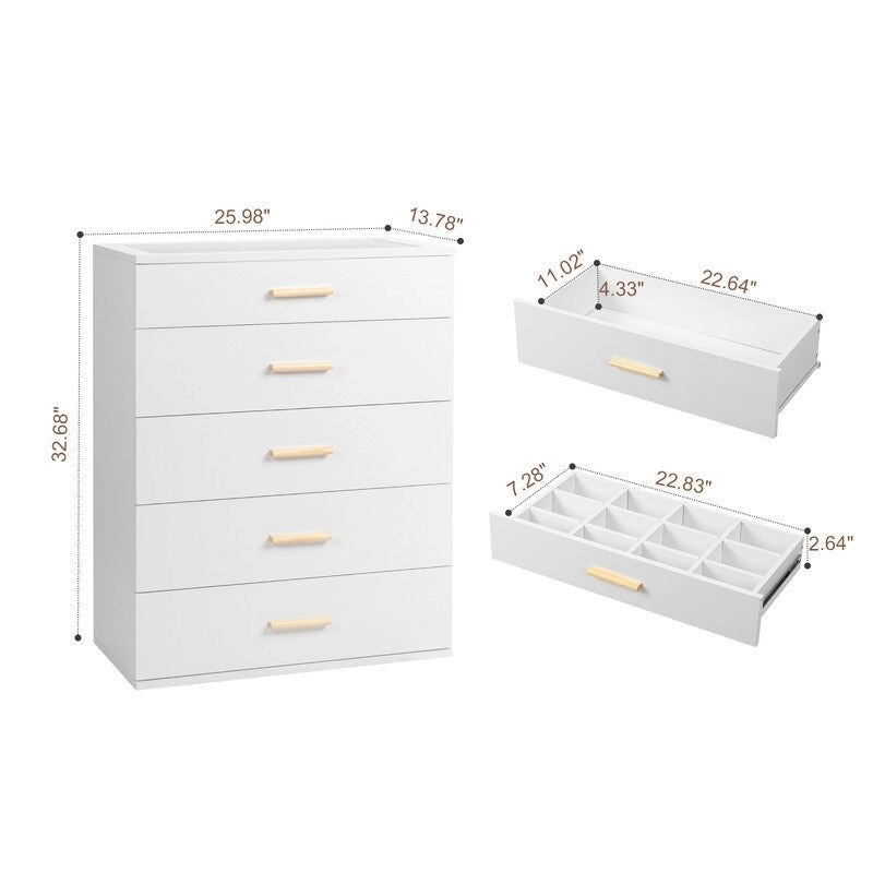 Five Drawers With LED