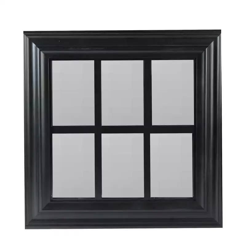 Northlight 17 Black Contemporary Square Windowpane Wall Mirror