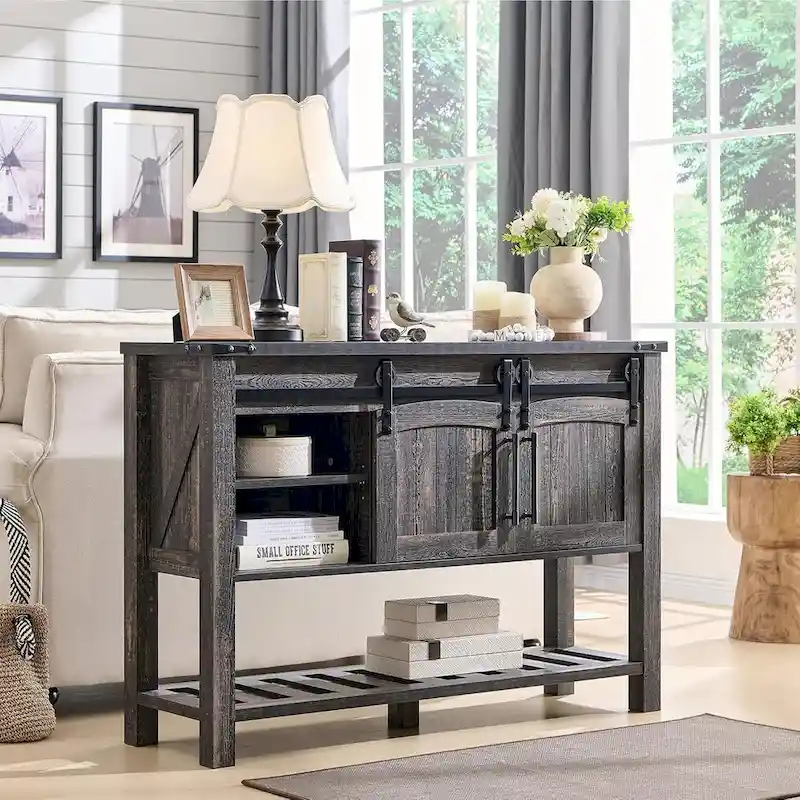 Farmhouse Entryway Table, Rustic Console Table, Wood Sofa Table