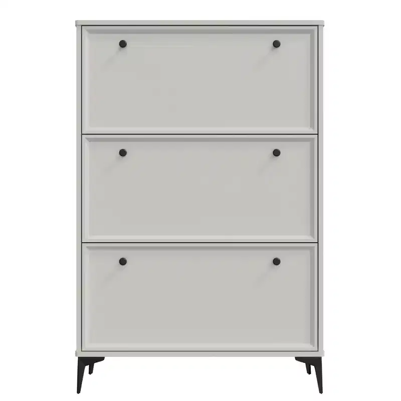 MAYEERTY Shoe Racks with 3 Flip Drawera Entrance Shoe Cabinet Hidden Shoe Cabinet with Independent Legs