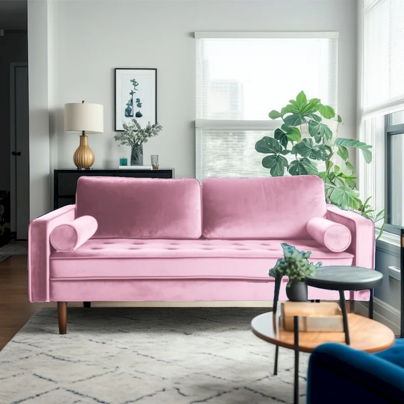 Lando 70 Velvet Square Arm Sofa