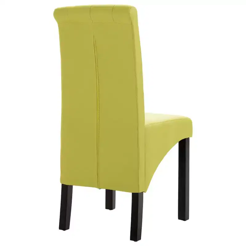 CLIHOME Modern style dining chair, solid wood leg soft cushion fabric kitchen chair(Set of 2)