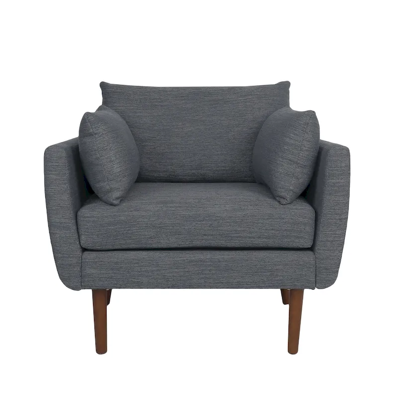 Gould Upholstered Club Chair with Accent Pillows