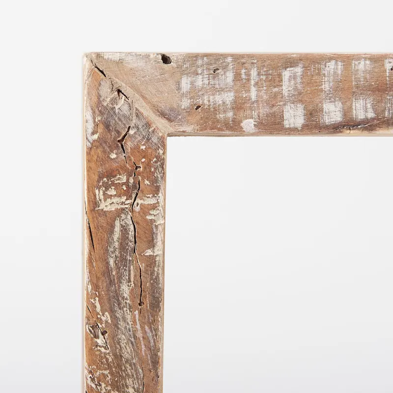 Reclaimed Wood Entryway Bench, Brown, Rustic, Boxy Frame, 47