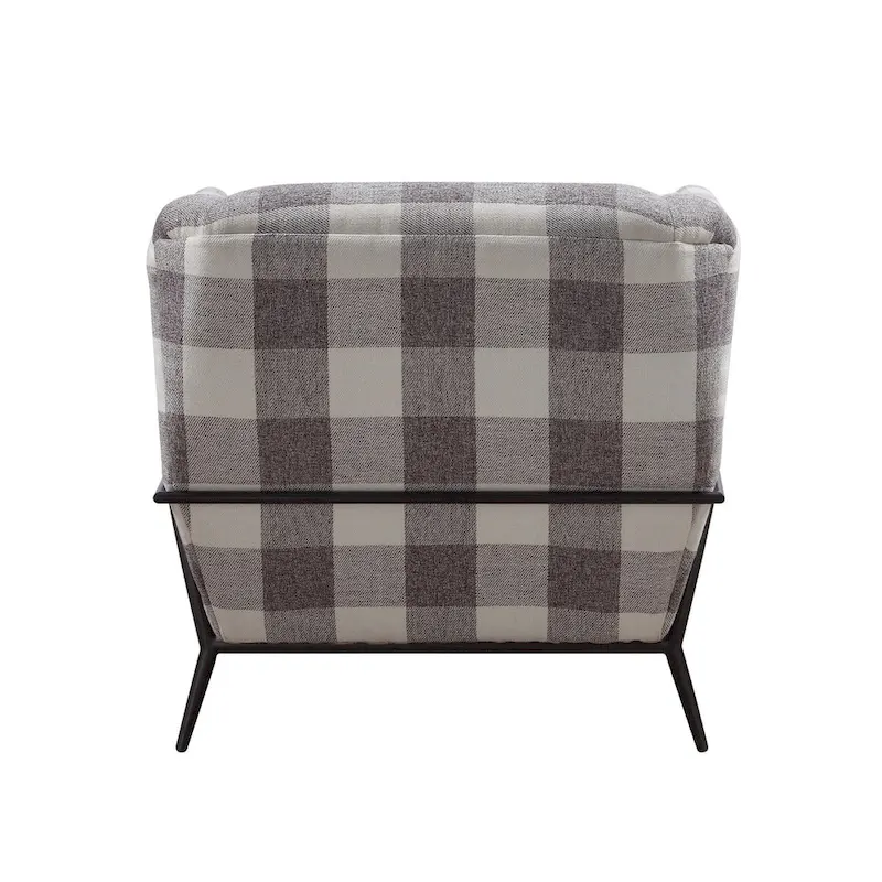 Duval Black Flared Armrest Accent Chair