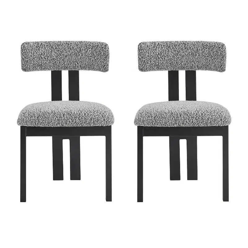Christopher Knight Home Astura Iron Frame Upholstered Dining Chairs (Set of 2)