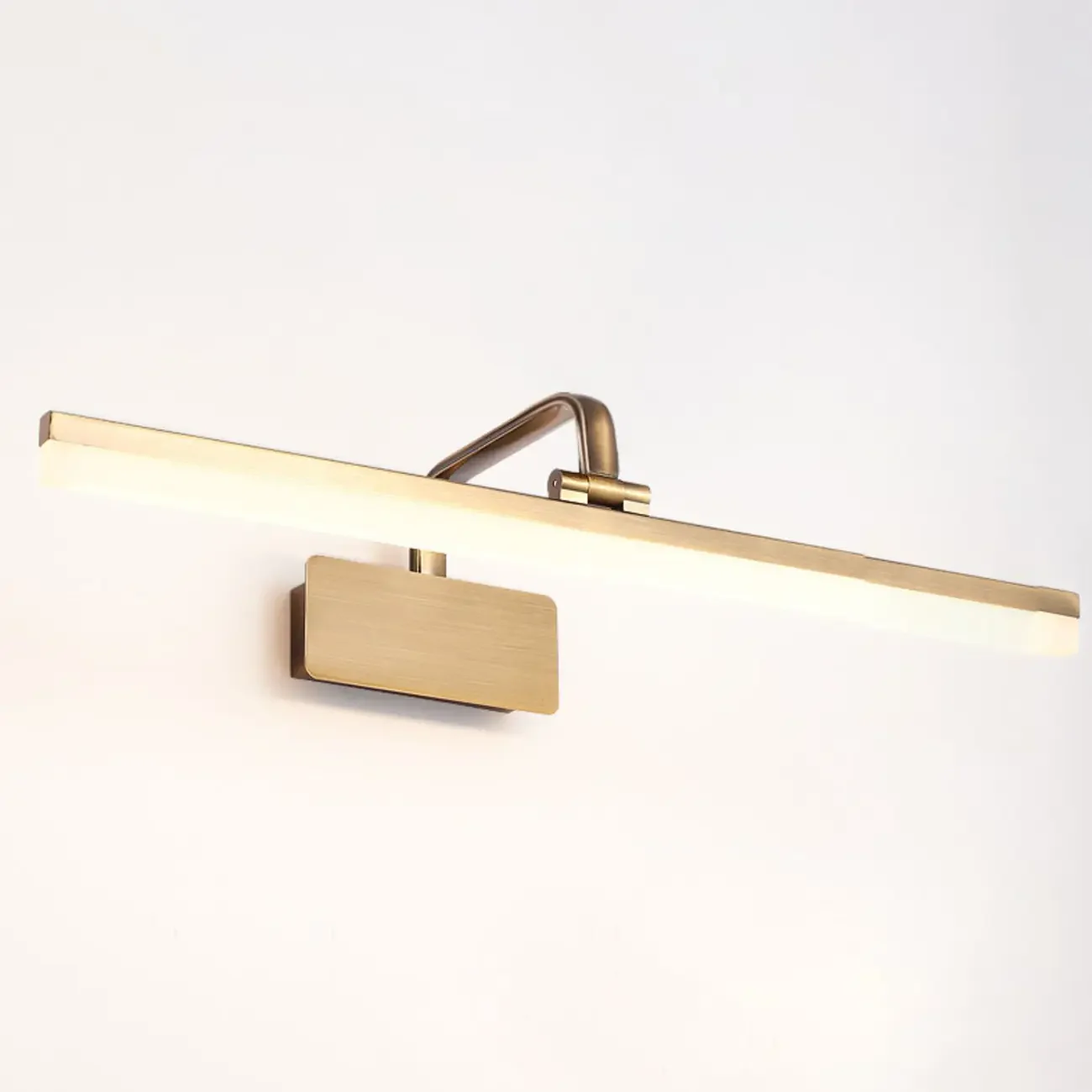 Modern Gold Geometric Vanity Light with Acrylic Shade