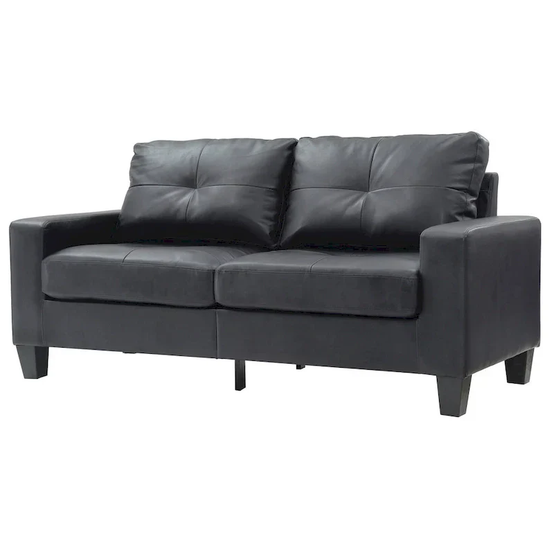 71 in. W Track Arm Faux Leather 3-Seat Sofa
