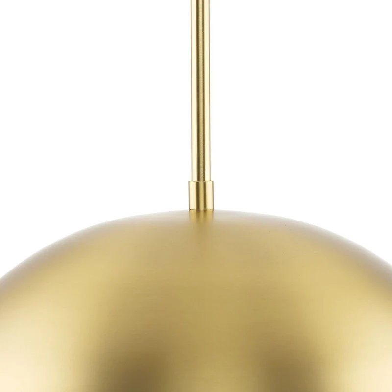 Perimeter Collection One-Light Brushed Gold Mid-Century Modern Pendant with metal Shade - 15.75 in x 15.75 in x 8.62 in
