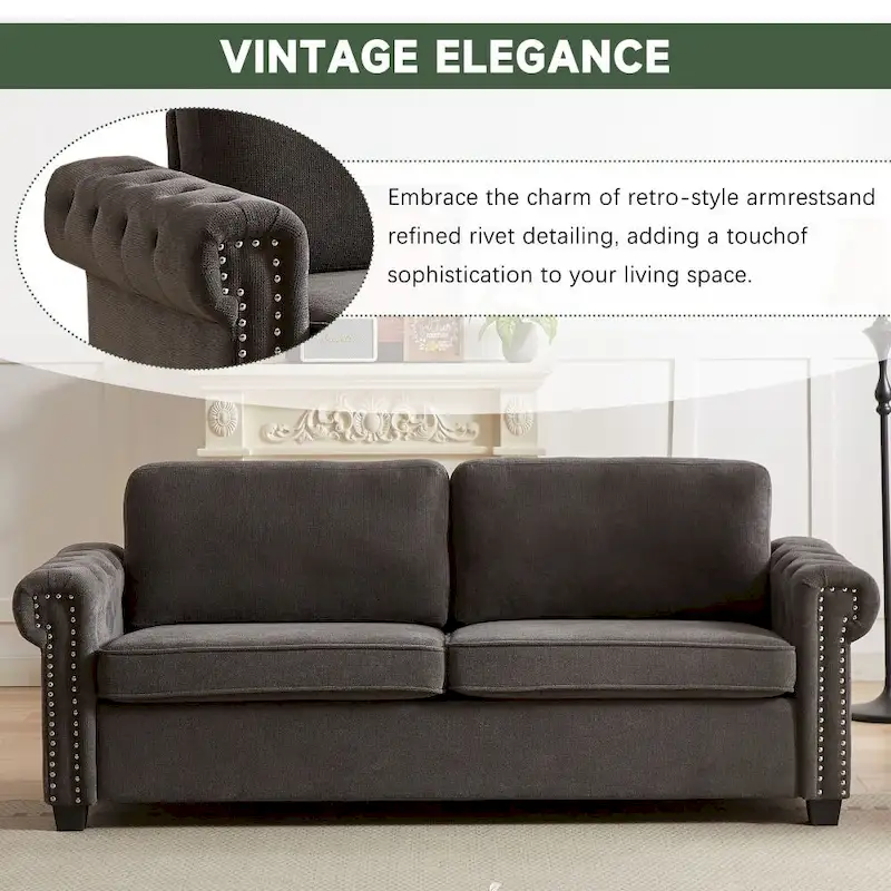 83.8 Convertible 2-in-1 Pullout Polyester Sleeper Sofa Bed