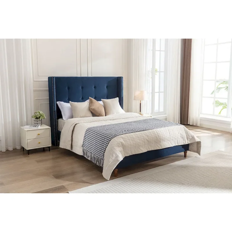 54 High Headboard Peyton Upholstered King Bed