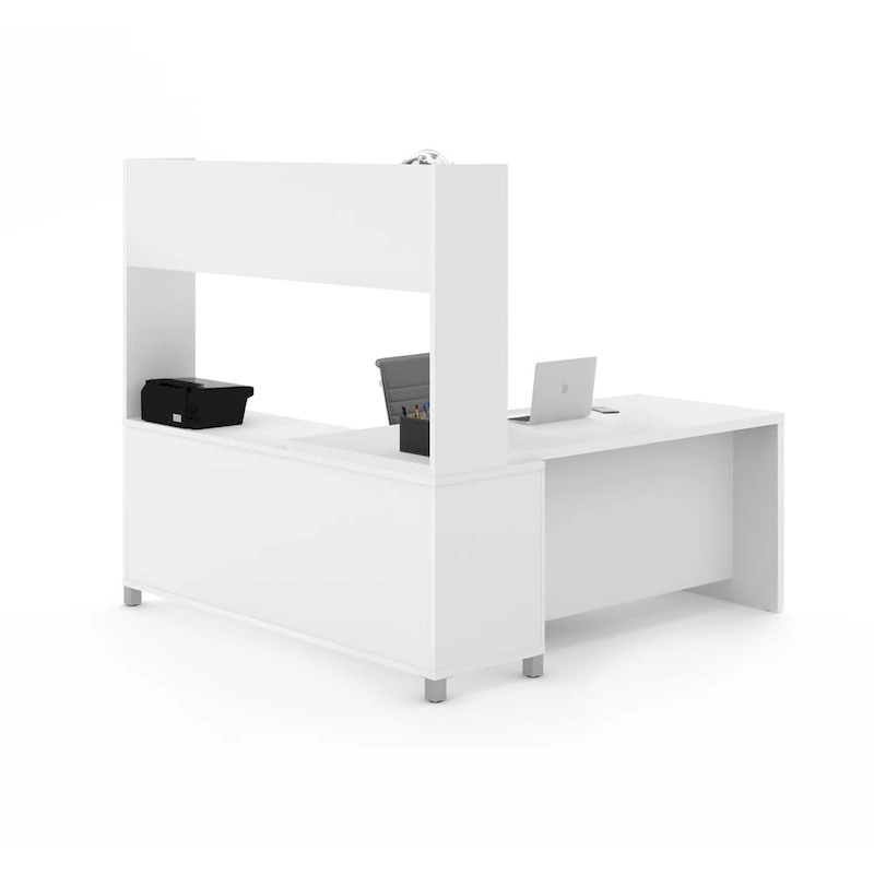 Pro-Linea L-Desk with Open hutch