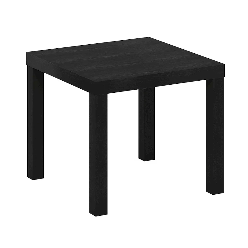 Classic Homey Square Side Table, Black