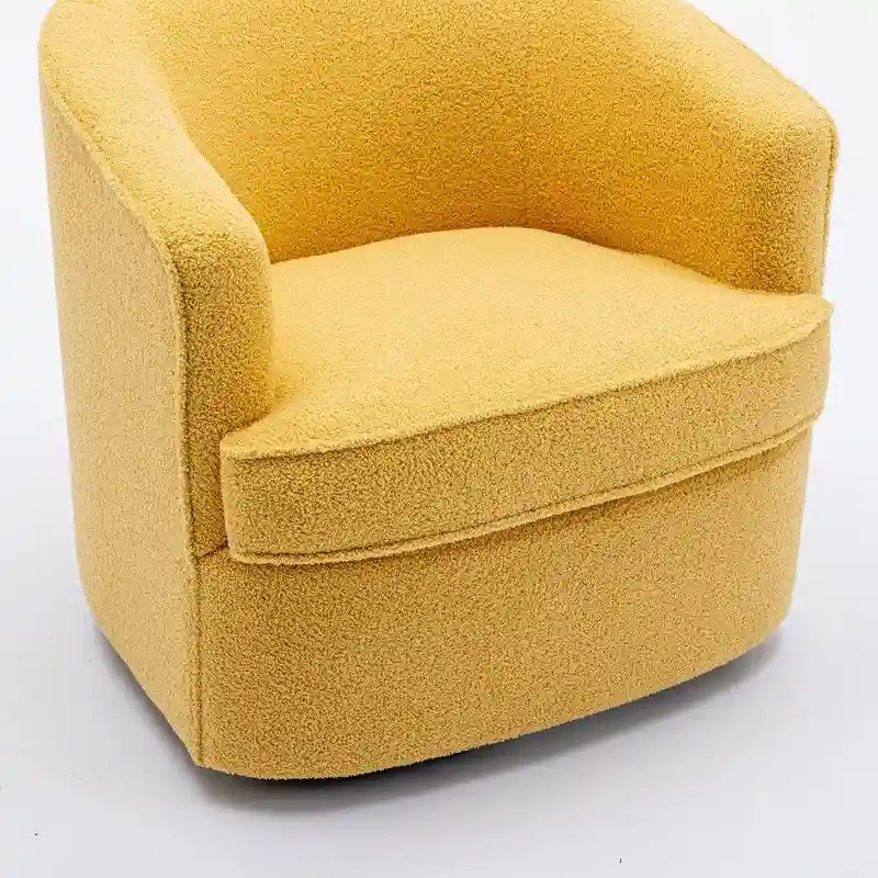 SEYNAR Modern Boucle Upholstered 360 Degree Swivel Accent Club Chair