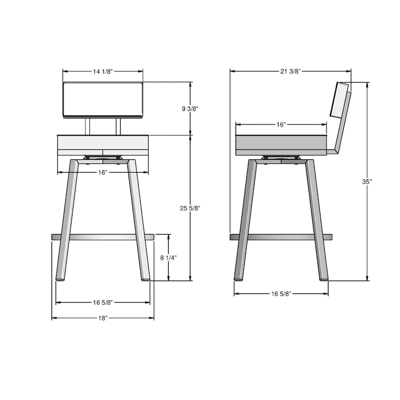 Amisco Staten Swivel Counter & Bar Stool
